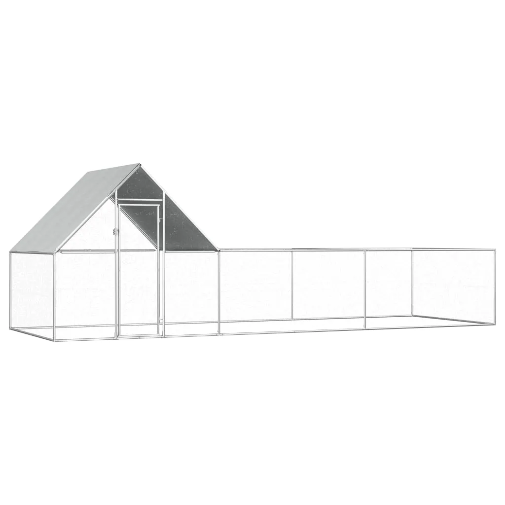 Moderne-desgin Hühnerstall 6x2x2 m Verzinkter Stahl, für dein Zuhause, Langlebig und hochwertig "HOMMIE II"